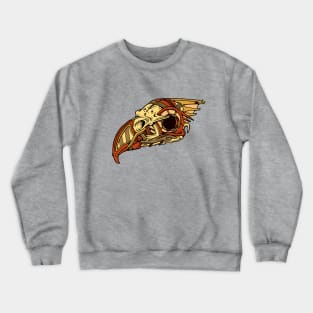 Bronze Hawk-Skull Crewneck Sweatshirt